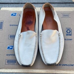 Cole Haan Off-White Leather Men's Loafers size 13 Brazil